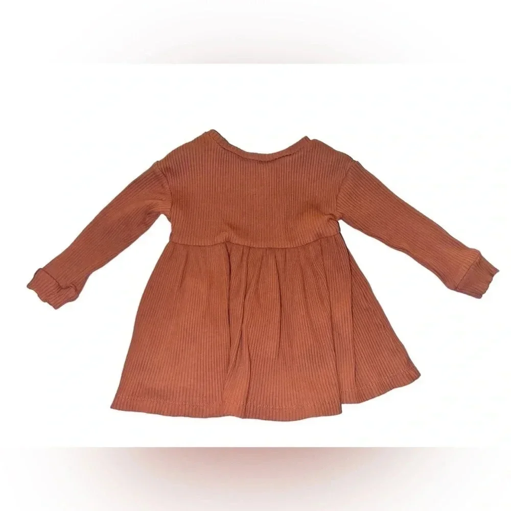 2 Easy-Peasy Girl Long Sleeve Babydoll Top, Sizes 12 Months - Picture 3 of 9
